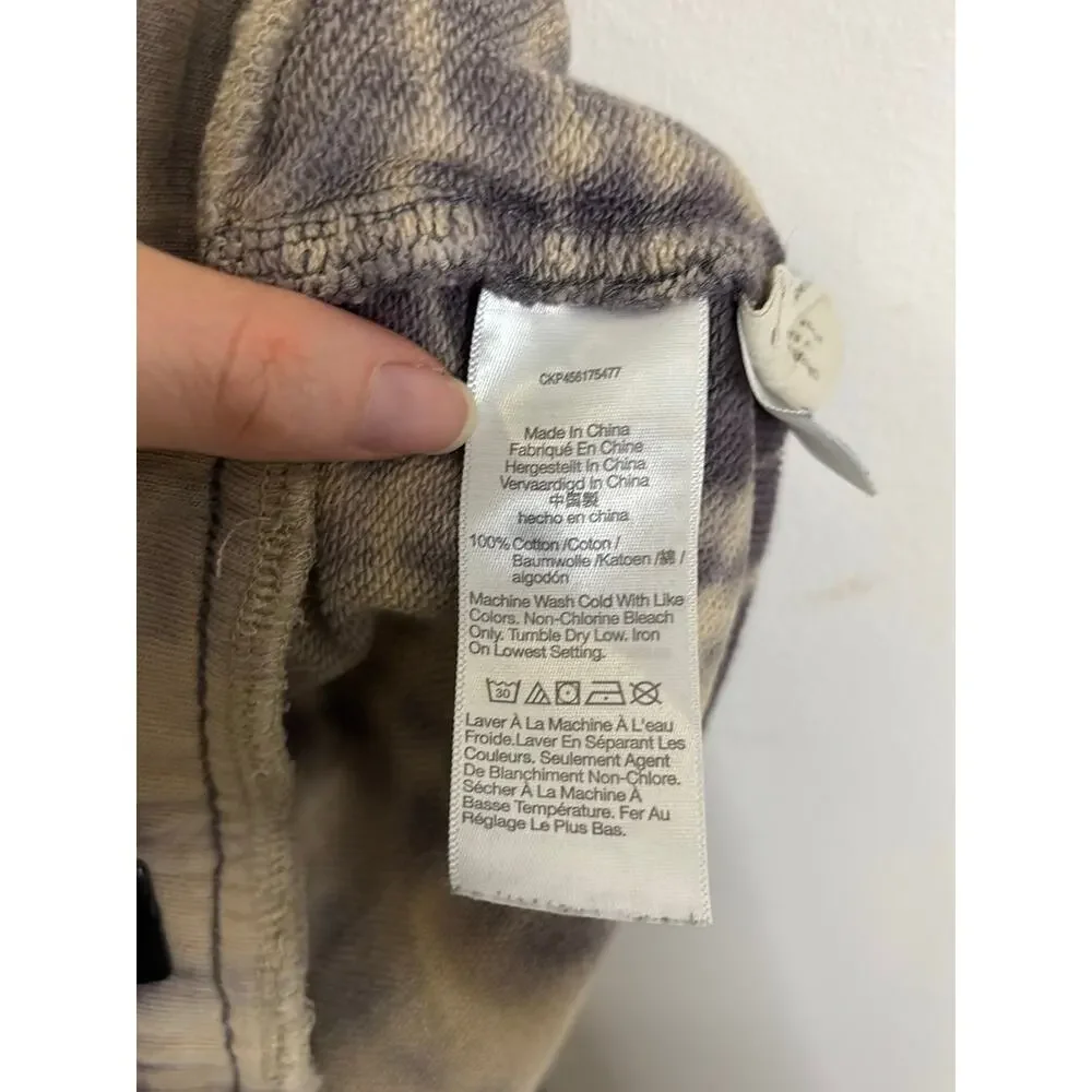 Madewell Shorts Womens XL Tie-Dye (Re)Sourced Cotton Sweat Coastal Granite Gray